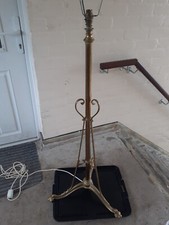 ANTIQUE BRASS ART NOUVEAU STANDING EXTENDING FLOOR LAMP