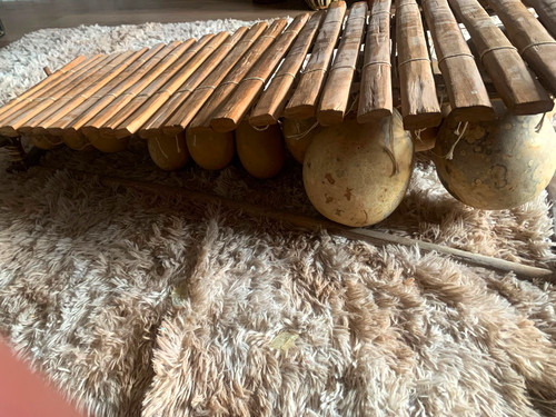 Wooden balafon xylophone with - balafon,