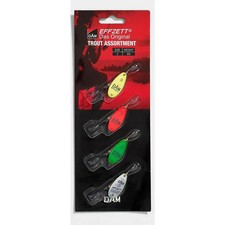 DAM Effzett 4 x Trout Spinner Kit Fishing Spinners #3 / 6g Lures Mepp Style