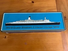 VINTAGE RMS QUEEN ELIZABETH 2 QE2 1969 MAIDEN VOYAGE ROTHMANS CIGARETTE TIN