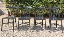 STUNNING ERCOL CANDLESTICK DINING CHAIRS IN PITCH BLACK FARROW AND BALL 