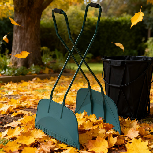 Long handled leaf collecting - long,