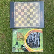Lord of the Rings Chess Set - Pewter & Bronze Effect - GC - 2001 - Vintage/Retro