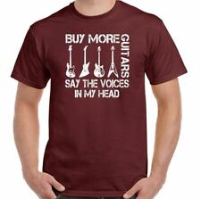Guitar T-Shirt Buy More Mens Funny Guitarist Acoustic Electric Bass Player Band