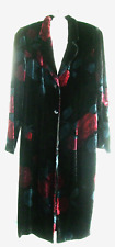 Twilight  MONSOON Silk Velvet Evening Coat 10 UK subtle floral pattern-Mystical