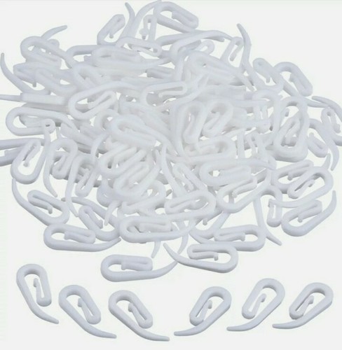 White curtain hooks ring - white,