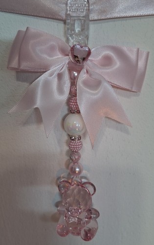 Pram charms new pink crystal - pram, charms*new*pink