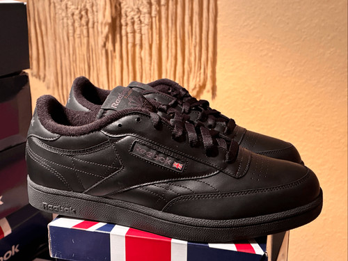 Reebok black sneakers club - black, c