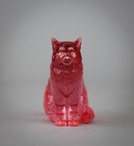 Clearware pink tabby cat - pink, ~