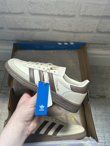 Adidas white and brown spezial - and,