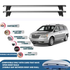 Roof Bars Cross Bars for Chrysler Grand Voyager 2008-2011 Lockable 2X Grey