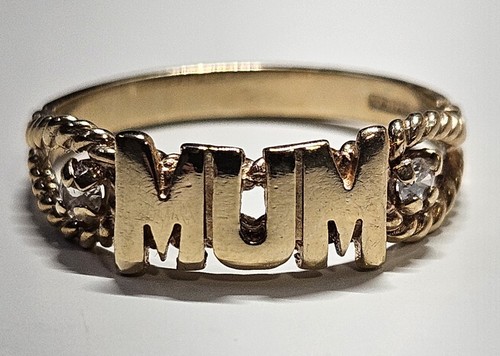 9ct yellow gold mum name - yellow,