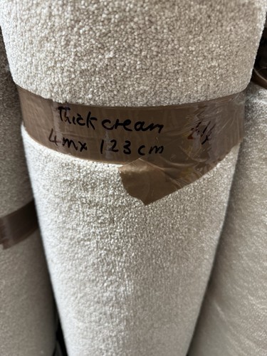 Carpet offcut thick cream - 4m, x