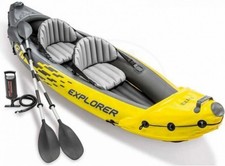 Intex Explorer K2 Kayak - 2 Person Man Inflatable Canoe Boat + Pump Oars Bag