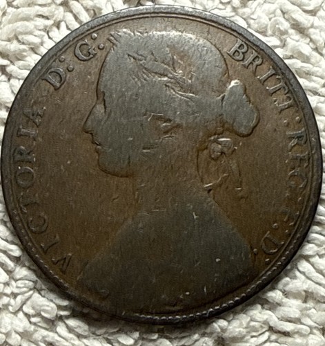 1860 penny victoria - 1860,