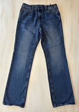 Old Navy Jeans Boys 14 Boot-Cut Blue Med Wash Adjustable Waist EUC
