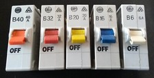 Wylex plug in MCB 40A, 32A, 20A, 16A, 10A, 6A inc base replaces rewirable fuses
