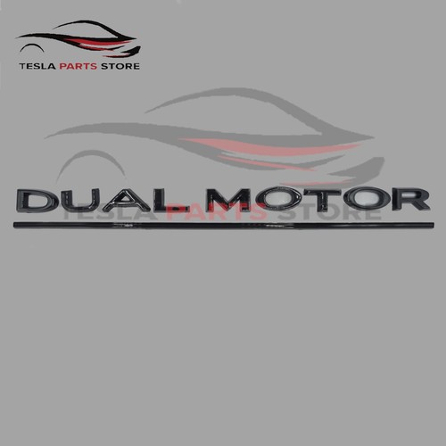 Tesla dual motor badge black - motor,