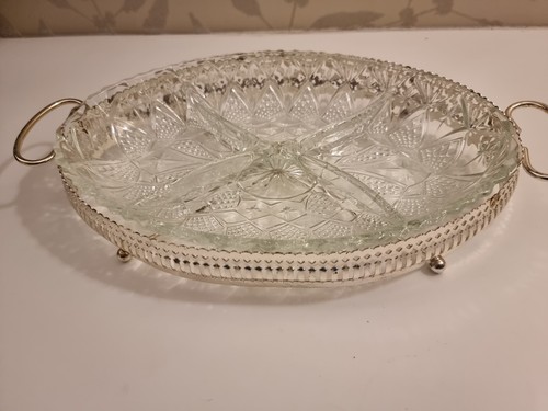Vintage crystal divided - crystal,