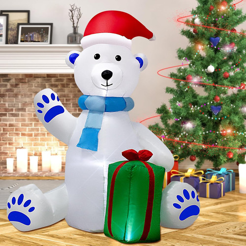 5ft christmas inflatable polar - inflatable,