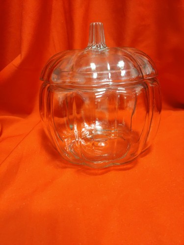 Pumpkin shaped glass jar - shaped,