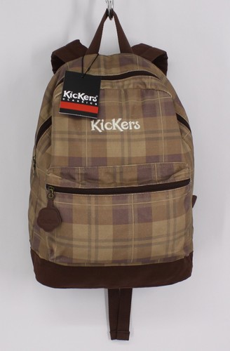 Kickers brown check canvas - brown,