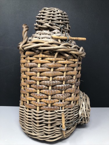 Wicker covered stoneware - covered, cider