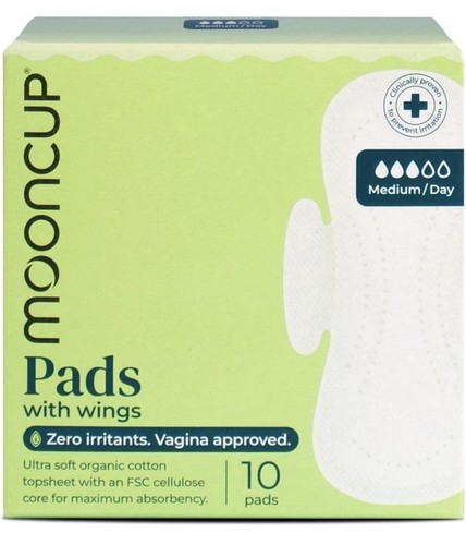 Organic cotton pads with wings - with,