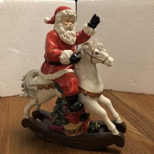 Aynsley Christmas Santa On A Rocking Horse