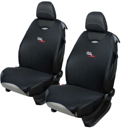 Black front car seat covers - black,