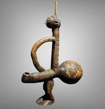 Old Luba water pipe  gourd Democratic Republic of Congo
