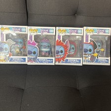 Funko Pop! Stitch In Costume Set Of  4 #1459-#1462- Beast, Cheshire Cat, Simba