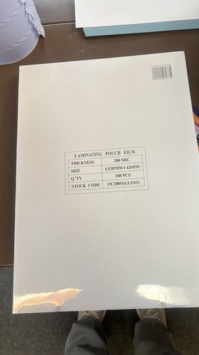 Laminate pouches 100 - pouches, a3
