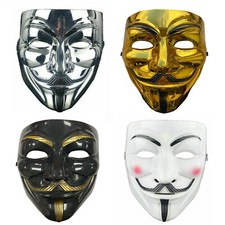Anonymous  Face Mask Hacker V For Vendetta Guy Fawkes Halloween - 4 Colours