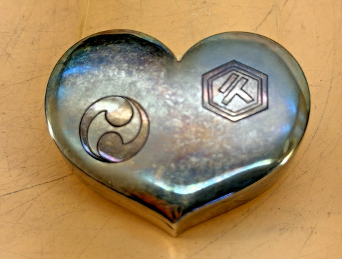 Japanese taisho silver - silver, heart