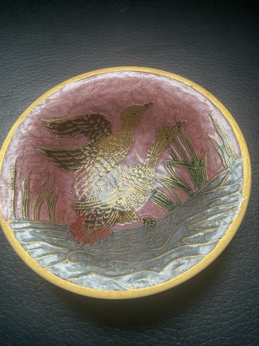 Vintage brass enamel - vintage,