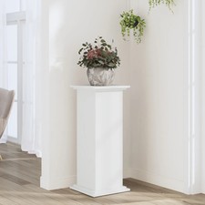 WALPLUS Plant Stand White 33x33x80 cm Engineered Wood Tall Holder