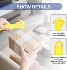 Pack of 6 - Hook Knife Yellow