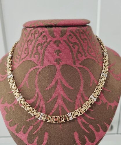Gold 9ct byzantine - gold, necklace/