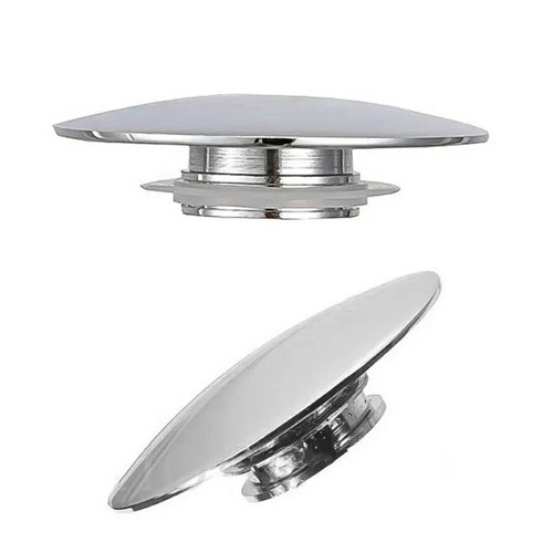 Basin waste sink plug - waste, silver