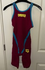 Arena Powerskin Carbon-Flex VX Openback Kneesuit - Red Turquoise - Size 24