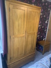 Oak Furniture Land Solid Oak Double Wardrobe With Drawers