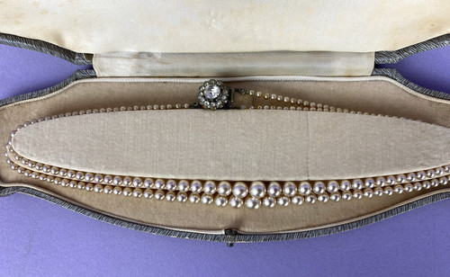 Vintage lotus simulated pearls - vintage,
