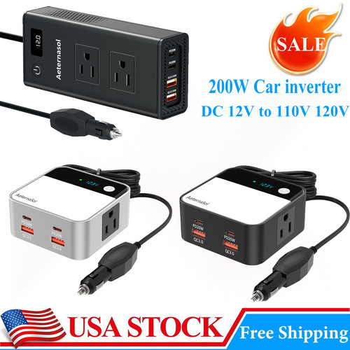 200w car power inverter 12v - car, dc