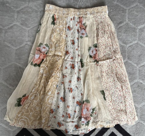 Boho patchwork maxi skirt - boho,