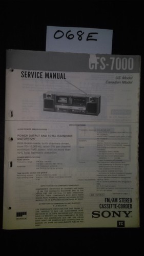 Sony cfs 7000 stereo boombox - sony,