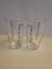 2 LILLEY'S  cider glasses