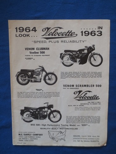 Velocette venom clubman - venom,