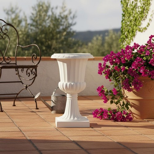 Large round pedestal planter - pedestal,