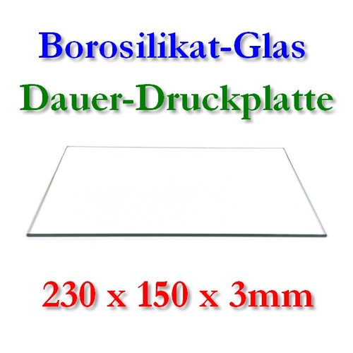 Borosilicate glass print - print, bed
